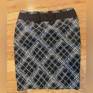 Brown & White Pencil Skirt - The Limited